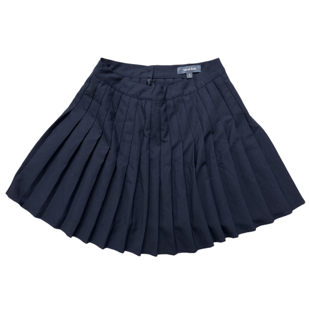 MODCLOTH women's preppy navy pleated skirt, 8 US.